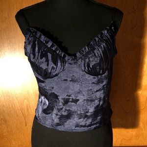 Pacsun Blue Silk Floral Top